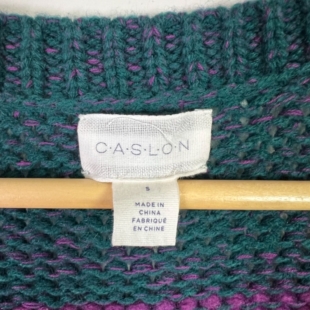 Caslon Striped Soft Knit V Neck Pullover Women’s Sweater Nordstrom Brand Small - Picture 4 of 4